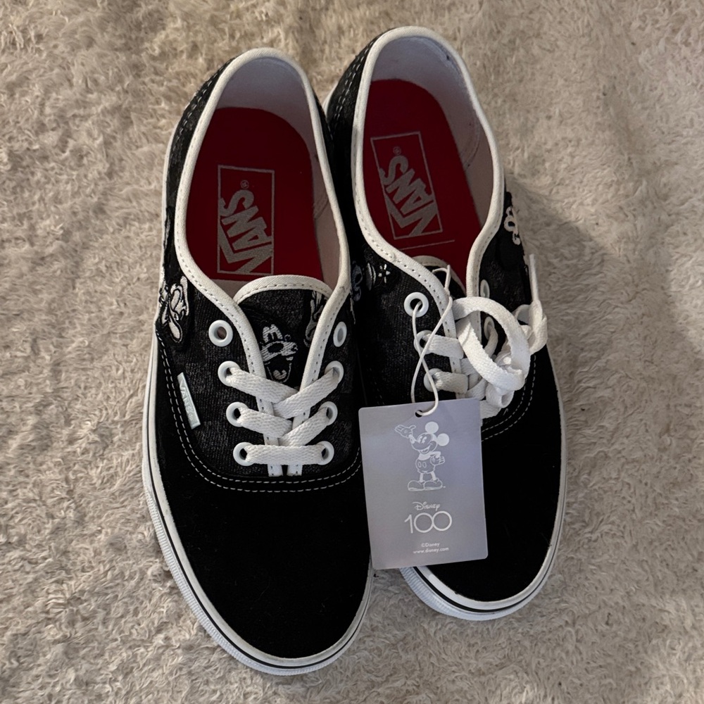 Vans Black and White Disney 100th anniversary Sneakers